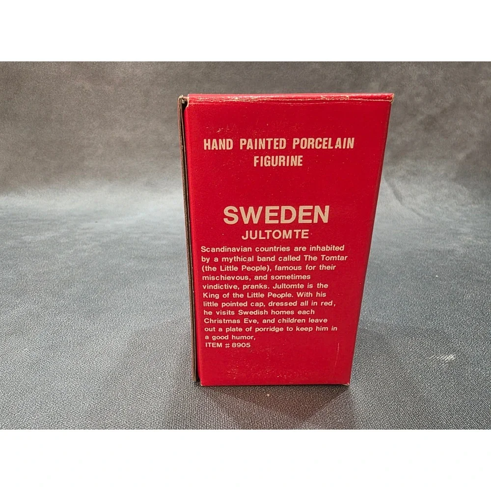 RSVP 1991 Sweden Santa Figurine Reindeer‎ Sled Christmas Collectible 8905